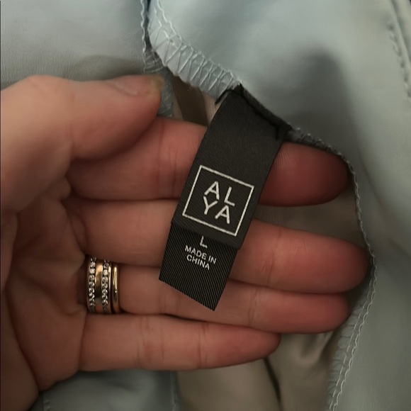 Light Blue Faux Leather Women's Skirt - Picture 4 of 4